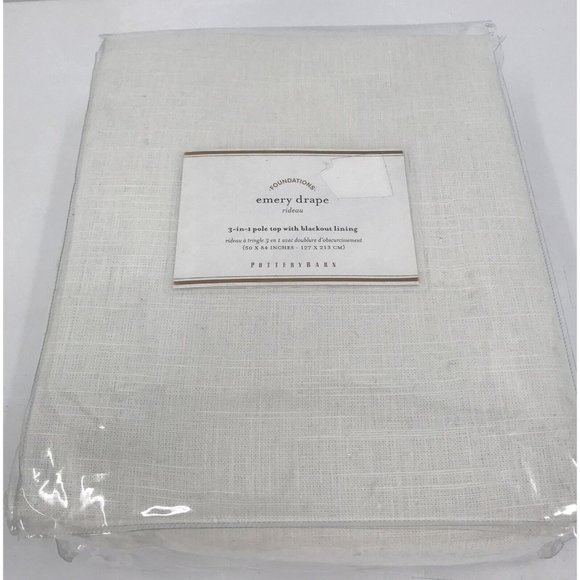 Pottery Barn Accents Pottery Barn Emery Drape 3in Pole Top 5 X 84